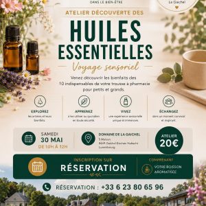 Atelier découverte des huiles essentielles – Voyage sensoriel